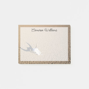 Wüsten   Kuhschädel auf dem Wüstenboden Post-it Klebezettel