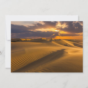 Wüsten Landschaft der Sanddünen Dankeskarte