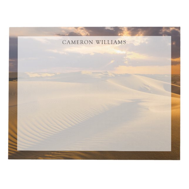 Wüsten | Landschaft der Sanddünen Notizblock (Vorderseite)