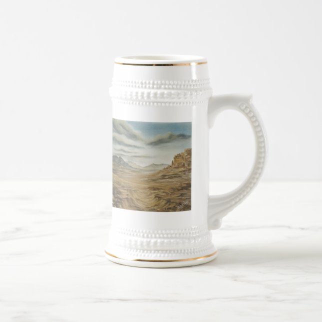 Wüsten-Landschaft Stein Bierglas (Rechts)