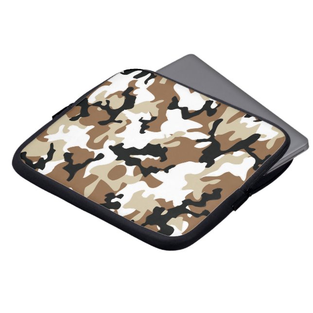 Wüsten-Militär-Camouflage Laptopschutzhülle (Vorne Oben)