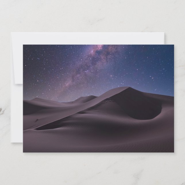 Wüsten | Milky Way Starry Sky Sand Dune Dubai Dankeskarte (Vorderseite)