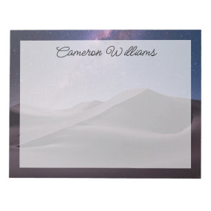 Wüsten   Milky Way Starry Sky Sand Dune Dubai Notizblock
