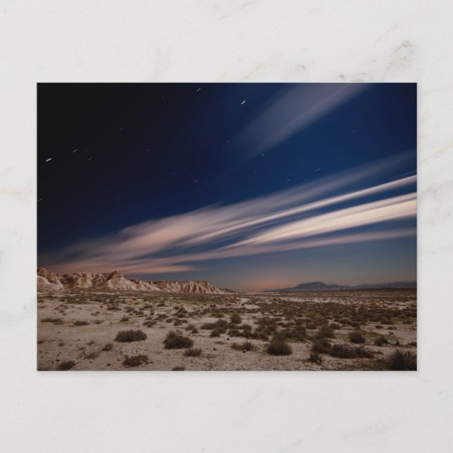 Wüsten | Navarre Bardenas Wüste in der Nacht Postkarte (Vorderseite)