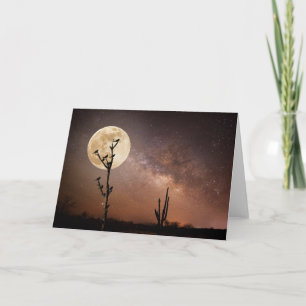 Wüsten Saguaro Kaktus mit Vögeln in der Wüste Karte