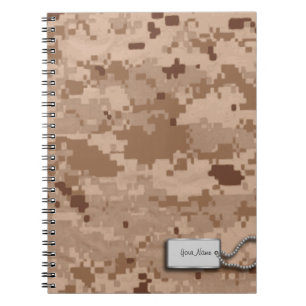 Wüsten-Sand-Digital-Militär tarnt Notizblock