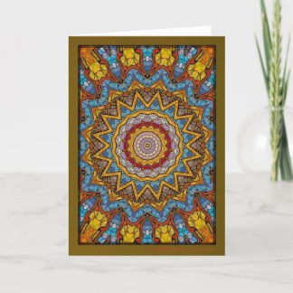Wüsten-Sand-Mandala Feiertagskarte