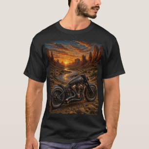 Wüsten-Sonnenuntergang-Bobber-Mosaik-Kunst T-Shirt