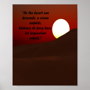 Wüsten-Sonnenuntergang Personalisierte Landschaft Poster
