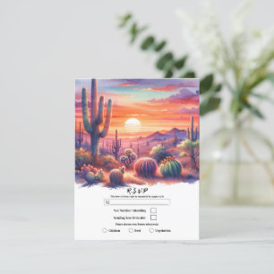Wüsten-Sonnenuntergangs-Glanz-Aquarell Südwesten R Einladung