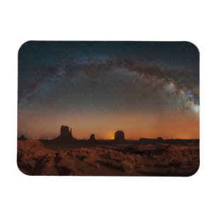 Wüsten   Sternenhimmel über einer Wüstenlandschaft Magnet