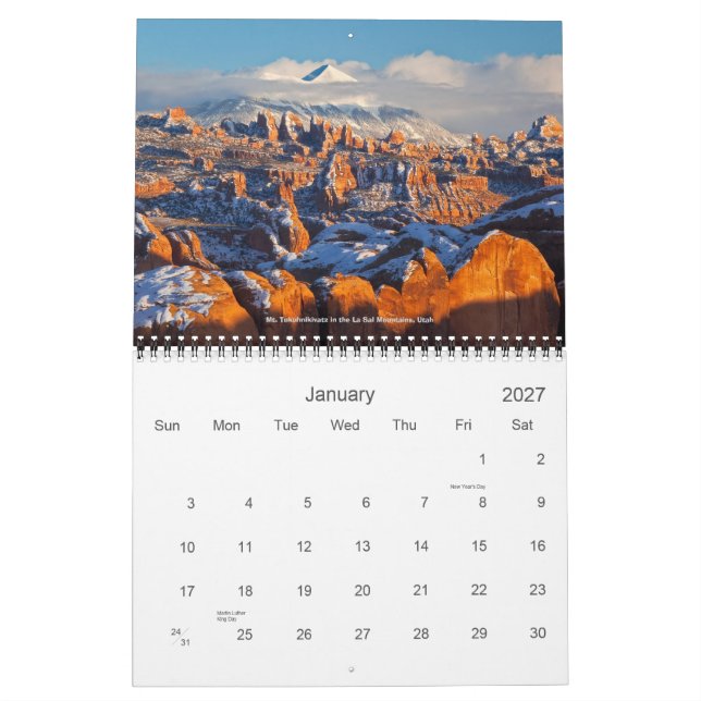 Wüsten-Südwesten 2011 landschaftlicher Kalender (Jan 2027)