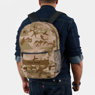 Wüsten-Tarnmuster, Ihr Name, Personalisieren Bedruckter Rucksack