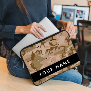 Wüsten-Tarnmuster-Steine, Ihr Name, Personalisiere Laptopschutzhülle