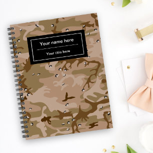 Wüsten-Tarnung mit Kieselsteinen, Militär, Armee Notizbuch