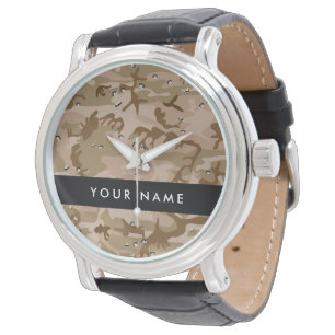 Wüsten-Tarnung Steine, Ihr Name, Personalisieren Armbanduhr