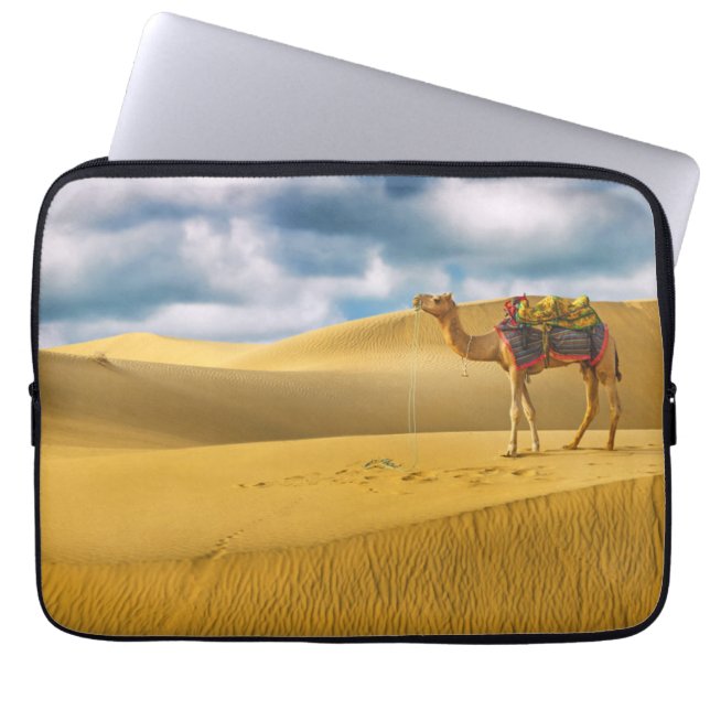 Wüsten | Thar Desert Rajasthan India Camel Laptopschutzhülle (Vorderseite)