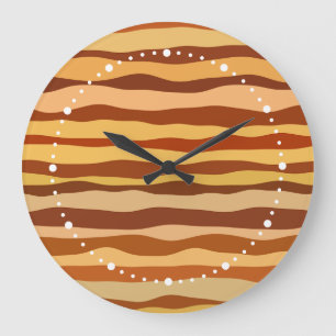 Wüsten-Träume Gold Verbranntes Orange Sienna Große Wanduhr