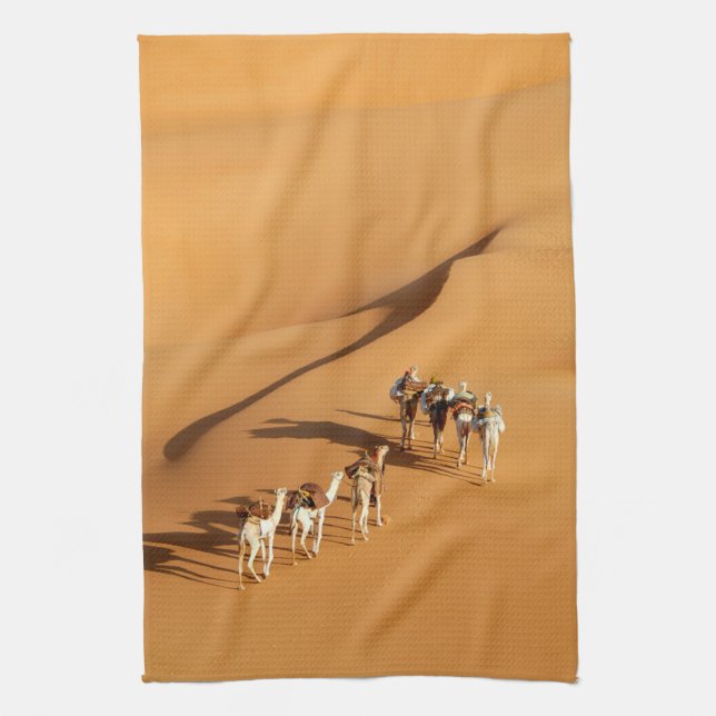 Wüsten | Tuareg Walk mit Kamellen Geschirrtuch (Vertikal)
