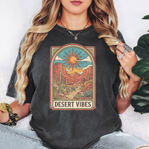 Wüsten-Vibes Vintage Südwestamerikanische Kakteen- T-Shirt