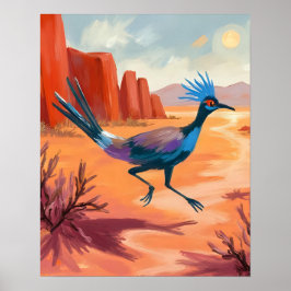 Wüsten-Vogel Südwestliche Landschaft Wandkunst Poster