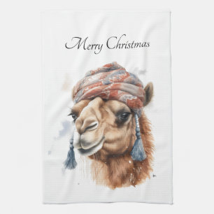 Wüsten-Weihnachtsfreude, individuell Geschirrtuch