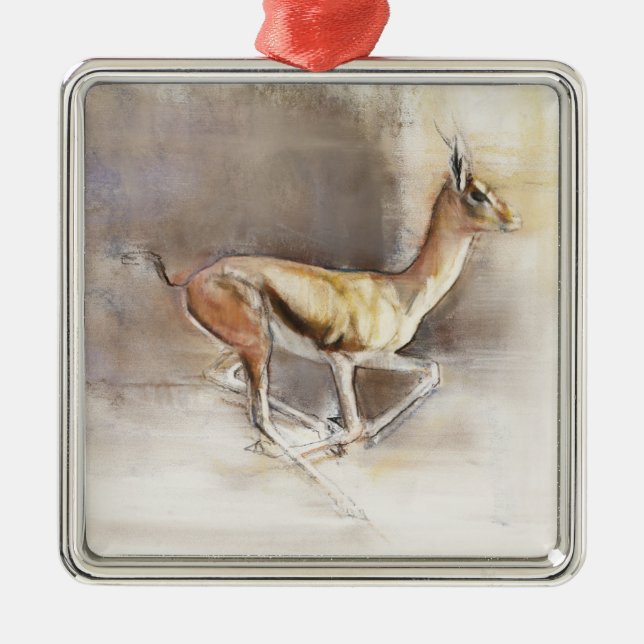 Wüsten-Wind Silbernes Ornament (Vorne)