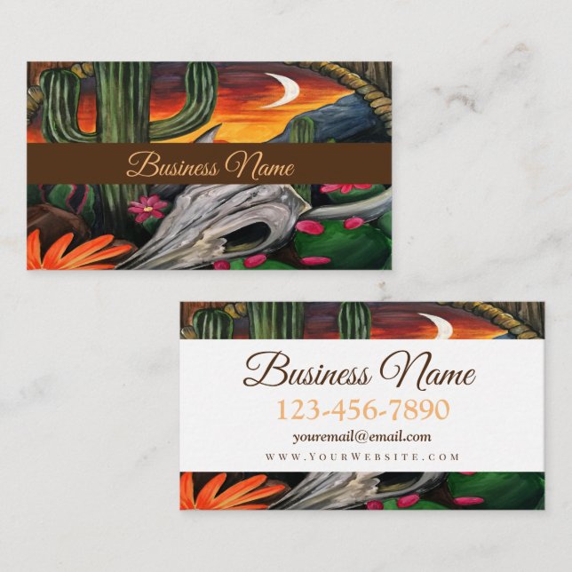 Wüstenabende Visitenkarte (Vorne/Hinten)