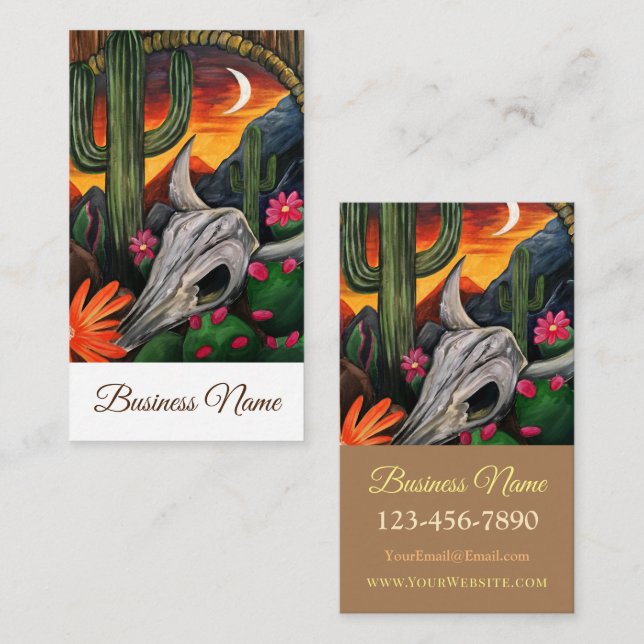 Wüstenabende Visitenkarte (Vorne/Hinten)