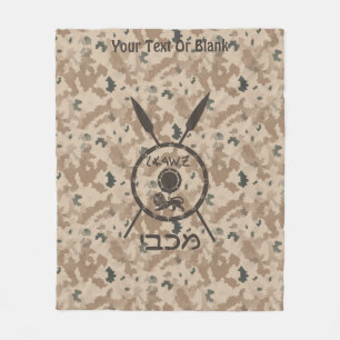 Wüstenabschirm und Speere Fleecedecke