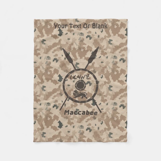 Wüstenabschirm und Speere Fleecedecke (Vorderseite)