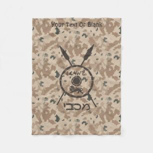 Wüstenabschirm und Speere Fleecedecke