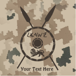 Wüstenabschirm und Speere Fotoskulptur Magnet