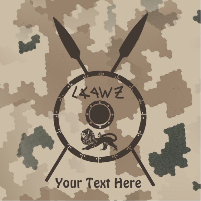 Wüstenabschirm und Speere Fotoskulptur Magnet (Vorne)