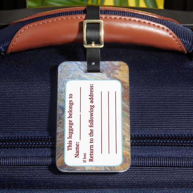 Wüstenakrylpus Inspiriert Gepäckanhänger (Vorderseite Insitu 2)