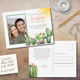 Wüstenaktuskaktus Wir haben Schnee in die Sunshine Postkarte