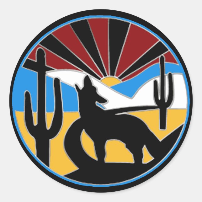 Wüstenaufkleber Runder Aufkleber (Vorderseite)