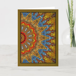 Wüstenblumen-Mandala Feiertagskarte