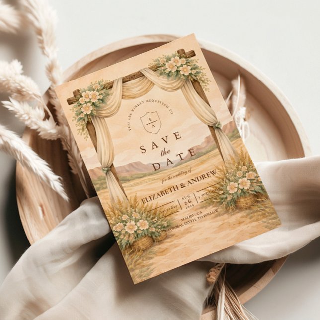 Wüstenbogen-Hochzeit im Western-Stil Save The Date (Von Creator hochgeladen)