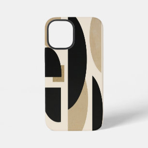 Wüstenbögen: Komposition in Schwarz und Beige iPhone 12 Mini Hülle