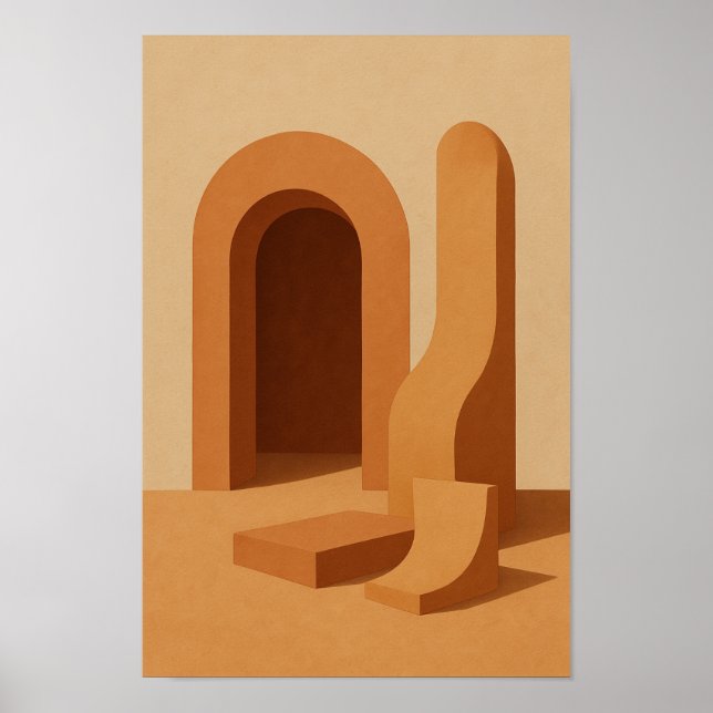 Wüstenbogen Modernes Kunstposter Poster (Vorne)