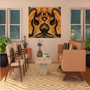 Wüstenbraun Abstrakt auf überzogenen Leinwand