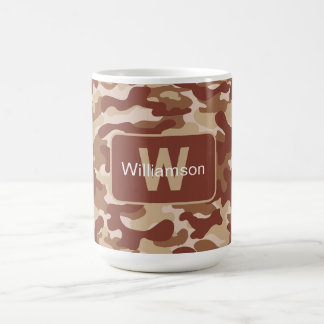 Wüstenbraun-Tarnung mit Personalisierung Kaffeetasse