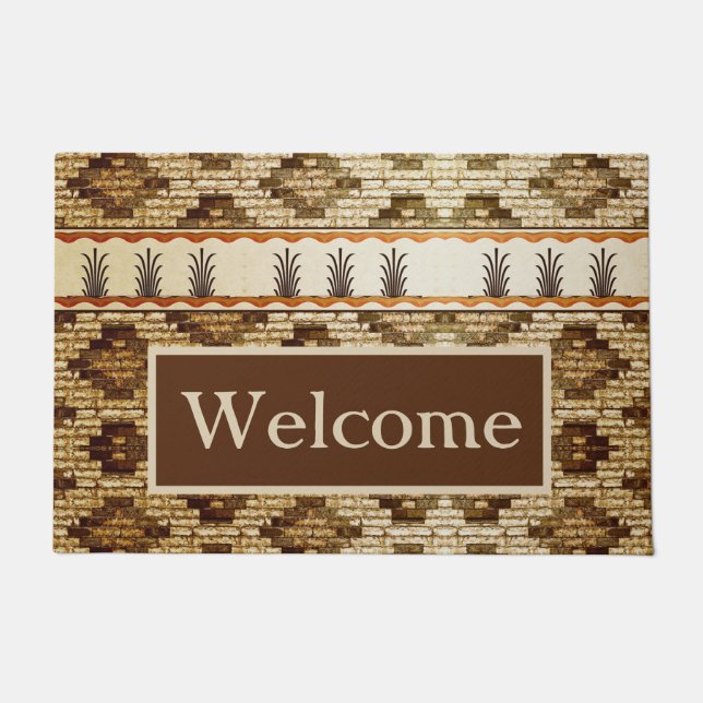 Wüstenbrick Willkommen Fußmatte (Vorderseite)