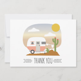 Wüstencamper Clothesline Pink Baby Dusche Dankeskarte