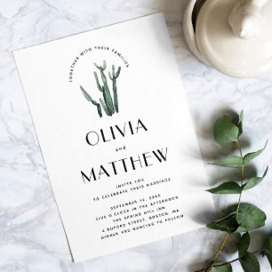 Wüstenchic Cactus Wedding mit Foto & QR Code Einladung