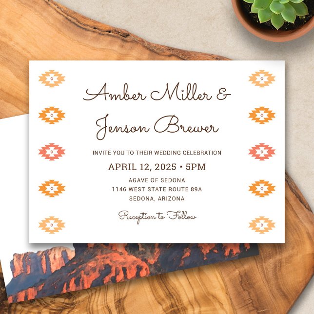 Wüstenchic Sedona Einladung zur Hochzeit (Desert Chic Sedona Wedding Invitation)