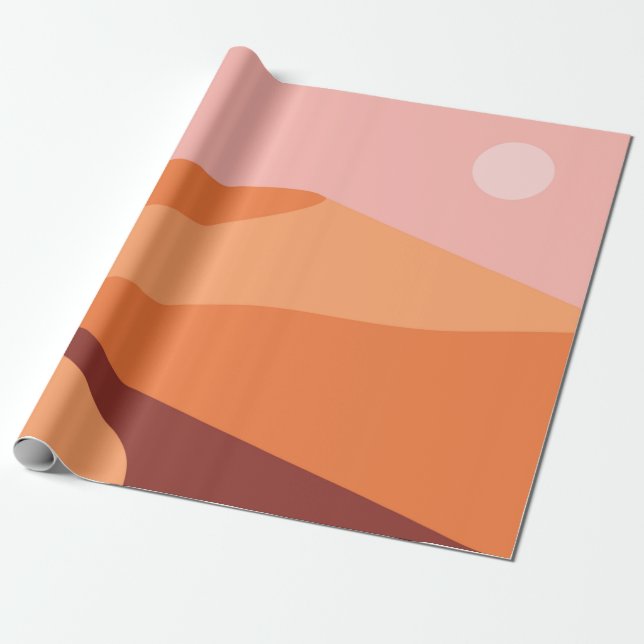 Wüstendünen minimalistische Landschaft Geschenkpapier (Ungerollt)