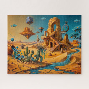 Wüstenfata Morgane Ocker Orange Türkis Blau Puzzle