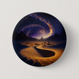 Wüstengalaxie Surreale Landschaft Kunst, Dichtung  Button
